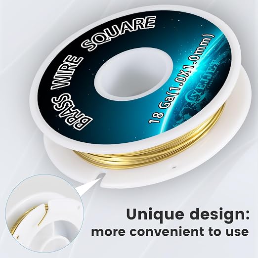 Square Brass Wire 18 Gauge 1.0x1.0mm - Image 4