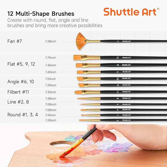 Shuttle Art 80 Colors Acrylic Paint, Acrylic Paint set - Image 7
