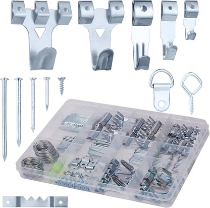 303-Piece Picture Hanging Assortment, Heavy Duty Hooks, and Metal Wall Hooks - Image 2