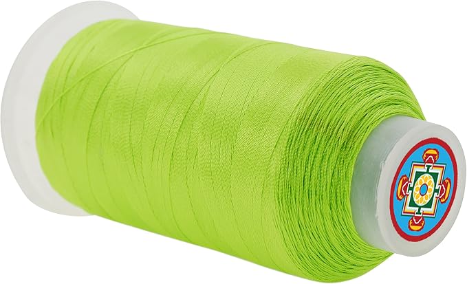 Mandala Crafts Lime Green Heavy Duty Thread -1500 Yds Tex 70 Thread - Image 2