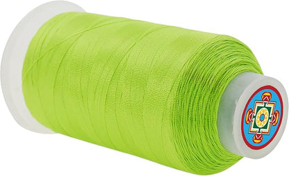 Mandala Crafts Lime Green Heavy Duty Thread -1500 Yds Tex 70 Thread - Image 2