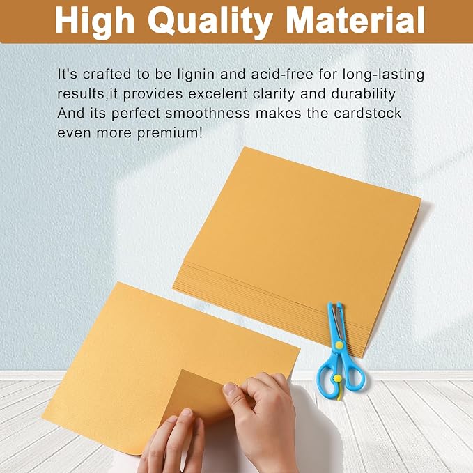 40 Sheets Gold Shimmer Cardstock 8.5 x 11 Certificate Paper, 75lb Craft Paper - Image 4