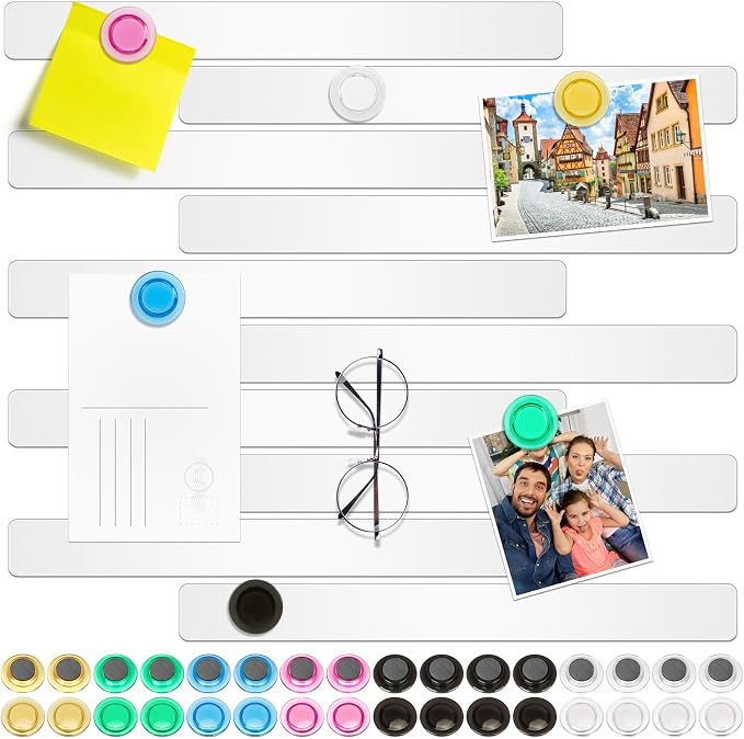 Wukong 10 Pack | 30x3cm Magnetic Stainless White Boards Strips, Adhesive by Wukong