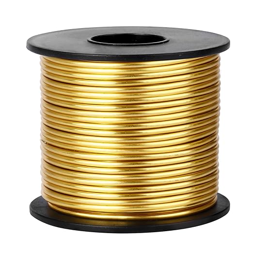 Aluminum Craft Wire, 95 Feet 2.0mm/ 14 Gauge Gold Bendable Soft Metal Aluminum - Image 6