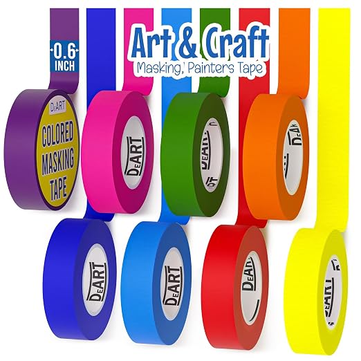 Colored Masking Tape, 264 Ft x 0.6 inch MIni Color Painters Tape by Unknown