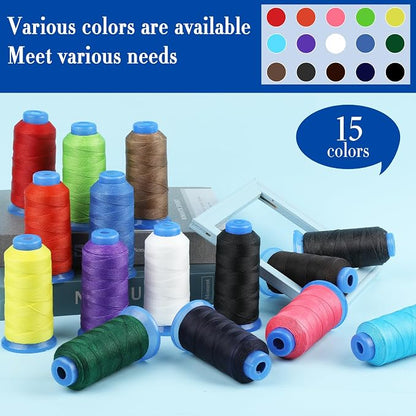 0.55mm Beading Threads, 490 Yards Round Waxed Threads Polyester Cord Waxed - Image 5