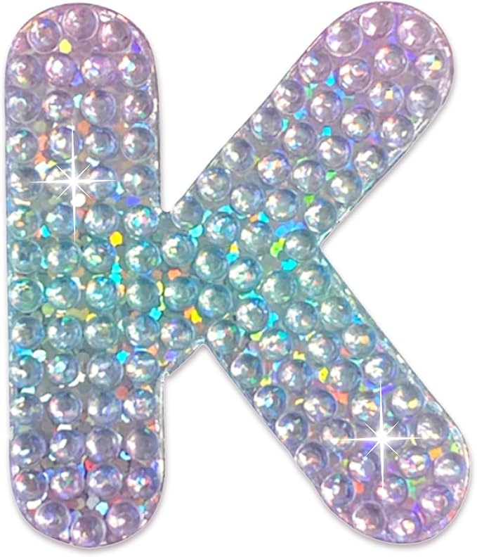 StickerBeans® Rhinestone Alphabet Letter Sticker K by StickerBeans