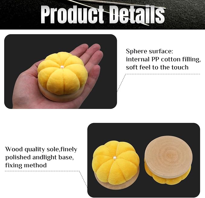 Uxney Pin Cushion, Wooden Sewing Pin Cushion Pincushion Needle Cushion - Image 4