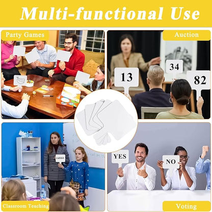 10 Pcs Dry Erase Answer Paddle, 10 x 8 Inch Auction Paddles - Image 6