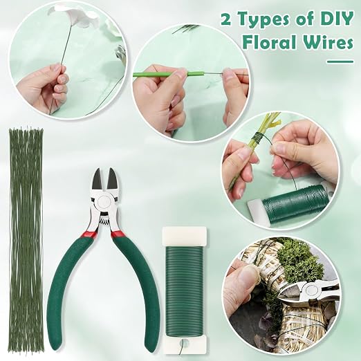 PAXCOO Floral Tape and Floral Wire Arrangement Tool Kit - Image 3