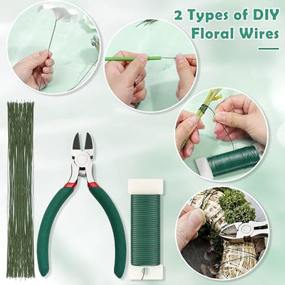 PAXCOO Floral Tape and Floral Wire Arrangement Tool Kit - Image 3