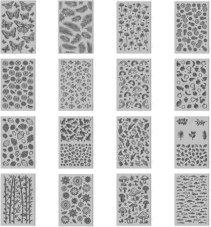 CHGCRAFT 16 Sheets 16 Styles Animals Dandelions Polymer Clay Texture Mat - Image 8