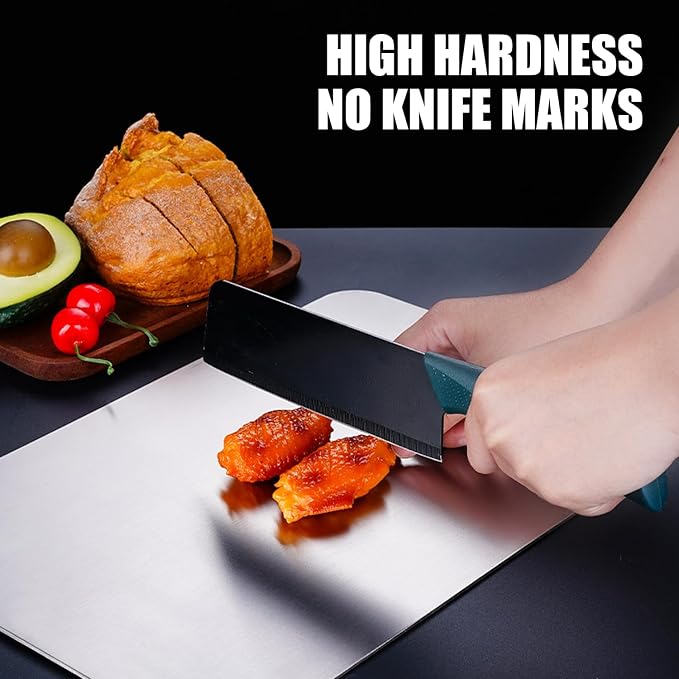 Cutting Board Double Sided, Large Size+Small Size, Food Grade Stainless steel - Image 3