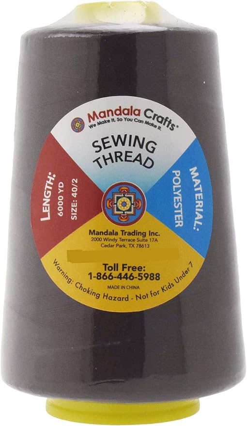 Mandala Crafts 4 Pack of Serger Threads Cones Spools - Image 3