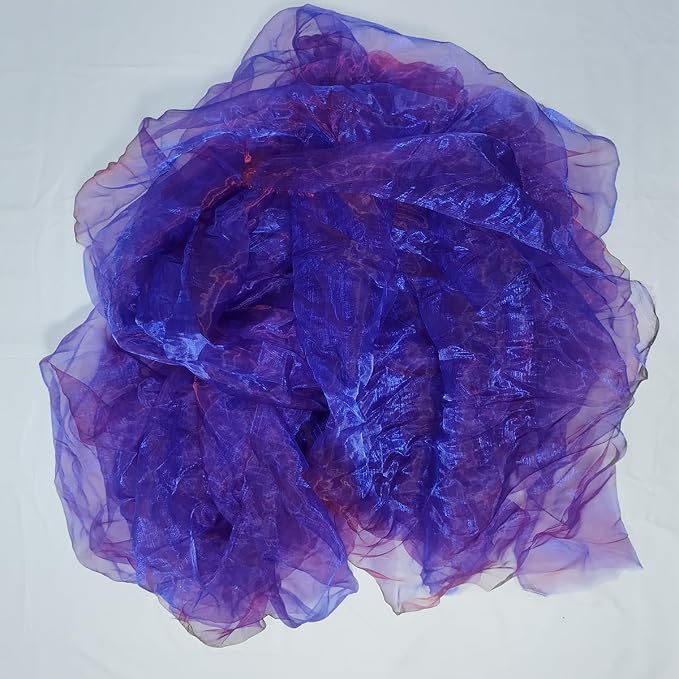 Two-Tone Iridescent Holographic Organza Fabric - Image 4
