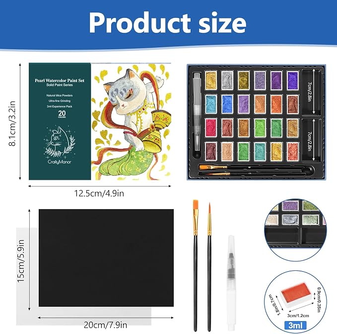 3ml Glitter Watercolor Paint Set - Image 2