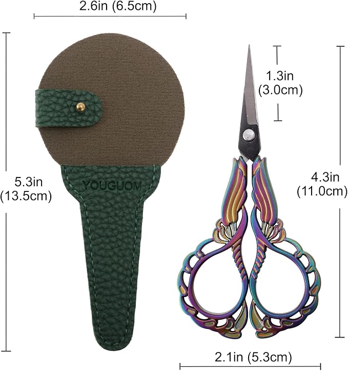 Embroidery Scissors W/Cover Sharp Tip Sewing Crafting Scissor - Image 6