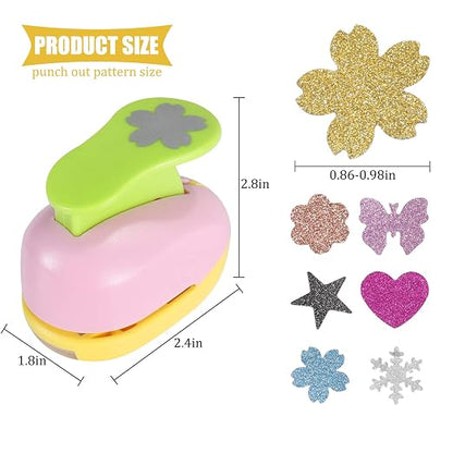 6 Pcs Colorful Craft Hole Punch - Image 2