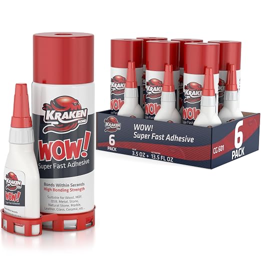 Kraken Bond Wow! CA Glue with Spray Adhesive Activator by KRAKENBOND