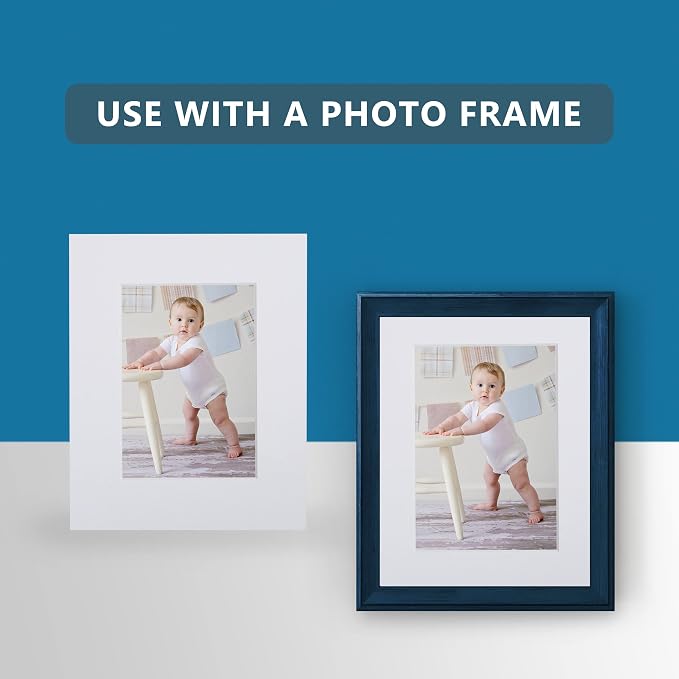 Somime 10 Pack White Photo Mats 11x14 - Image 7