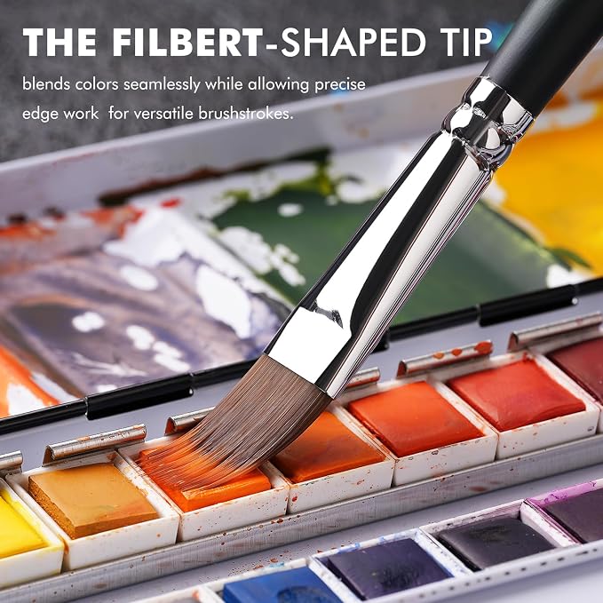 5pcs Dual-Layer Grainer Brush Set- Fuumuui Professional Synthetic Filbert Comb - Image 6