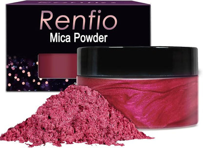 Renfio 100g Mica Powder Pigment, Metallic Natural Dye Mineral Pearl Shimmer by Renfio
