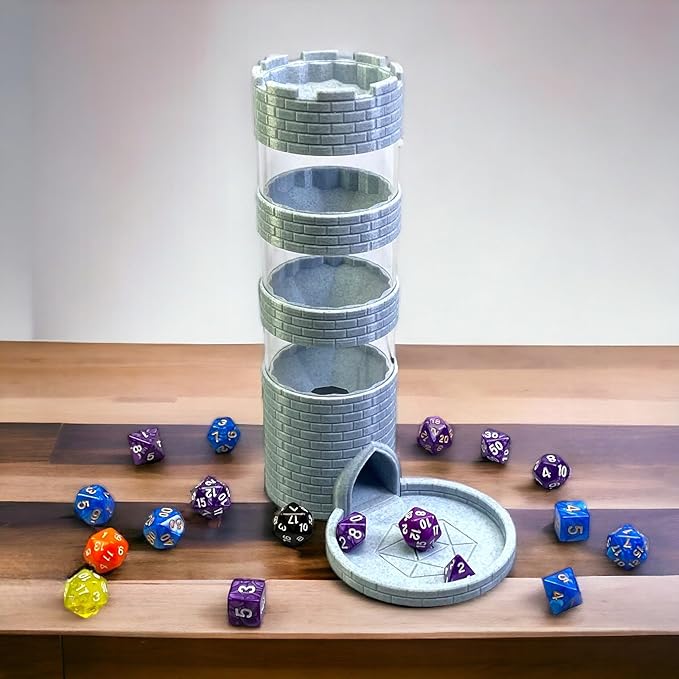 Castle Dice Tower Works with Standard Size Rollers, - Image 2