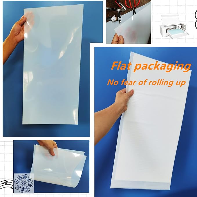 BANLTRE 12 x 24 Flat Packaging Mylar Sheet Milky Translucent PET Blank Stencil - Image 2