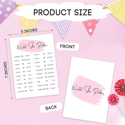 Would She Rather, Birthday Party Games, Girl Birthday Sleepover Party Favor - Image 2