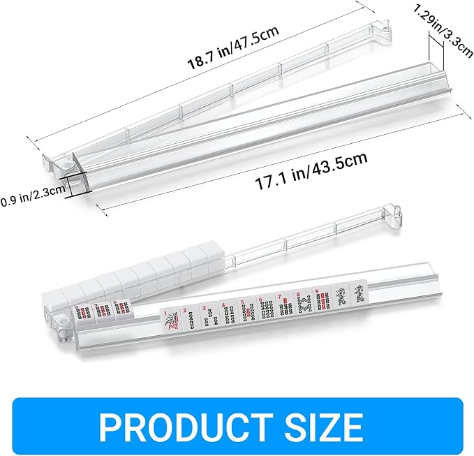 4 PCS Clear Acrylic American Majiang Tile Racks - Image 5