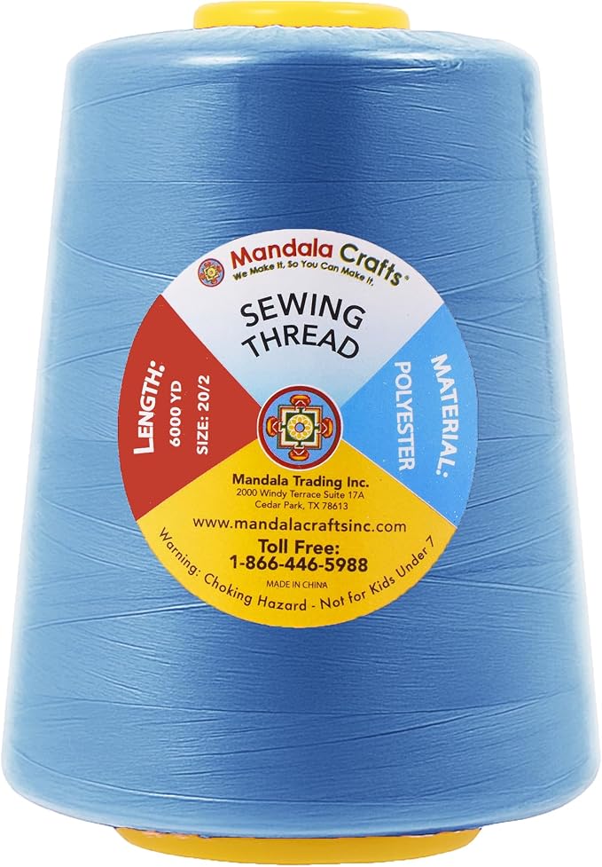Mandala Crafts 4 Pack of Serger Threads Cones Spools - Image 4