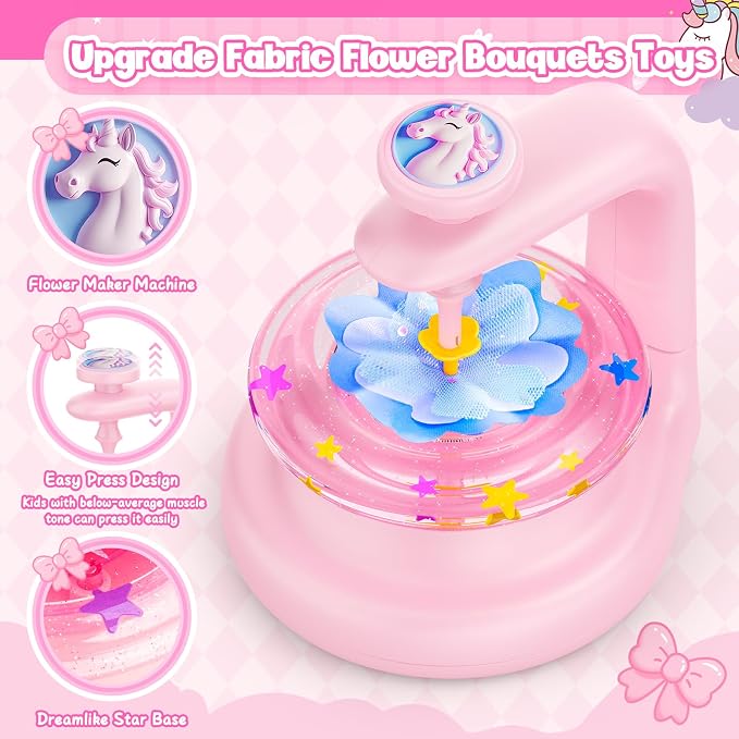 cosone Crafts Kits for Kids Ages 4-8, DIY Fabric Flower Bouquet Kit for 5 6 7 8 - Image 3