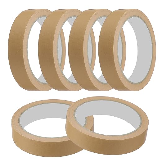 MECCANIXITY Masking Tape 0.8 Inch x 21 Yard Painter's Tape Brown Paint Tapes by MECCANIXITY