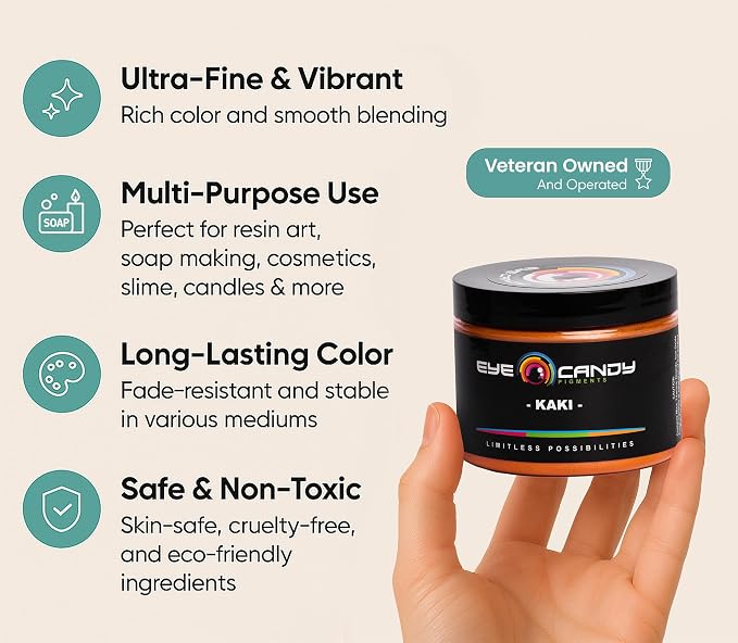Eye Candy Pigments Premium Orange Mica Powder - Image 3