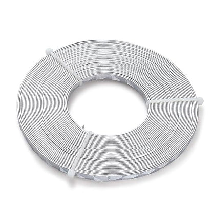 Fashewelry 32.8 Feet 5mm Aluminum Flat Artistic Wire Silver Bendable Metal by FASHEWELRY