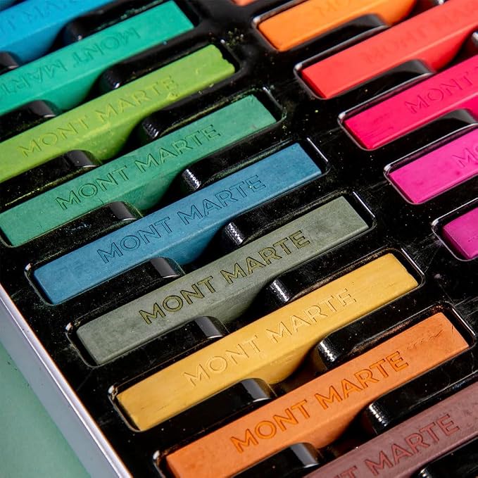 Mont Marte Soft Pastels in Tin Box Signature 24pc, 24 Assorted Colors, Vibrant - Image 4