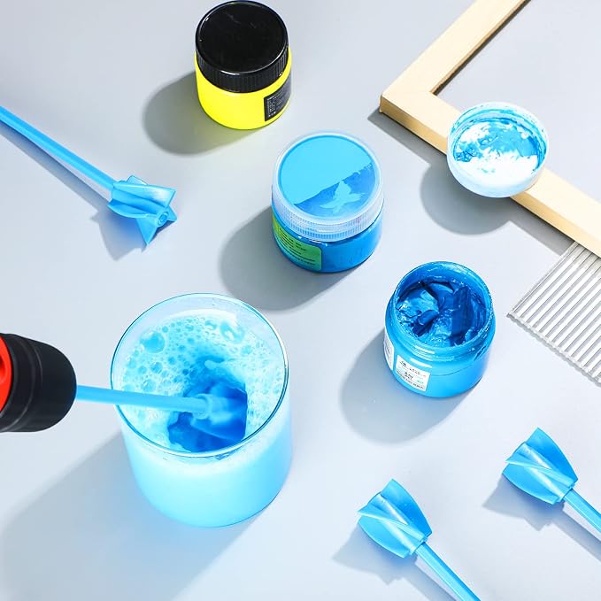 12 Pieces Paint Mixer Drill Attachment, Helix Paint Mixer Resin Drill Mixer - Image 7