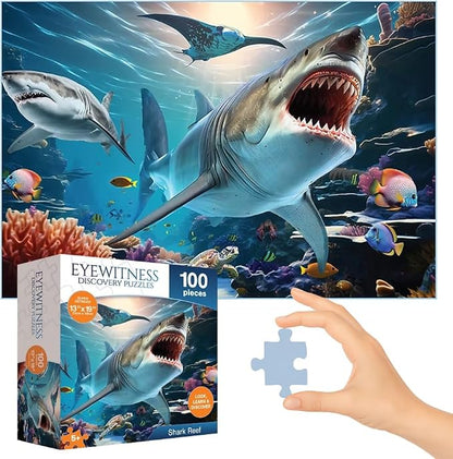Eyewitness Discovery Puzzle Shark Reef, 100 Piece Jigsaw by EyewitnessDiscoveryPuzzles