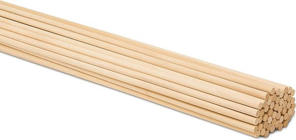 Dowel Rods Wood Sticks Wooden Dowel Rods 5/16 x 36 Inch Unfinished Hardwood by Woodpeckers