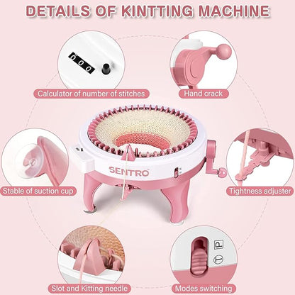 SENTRO Knitting Machine 48 Needles, Smart Knitting Crochet Machine, Double - Image 5