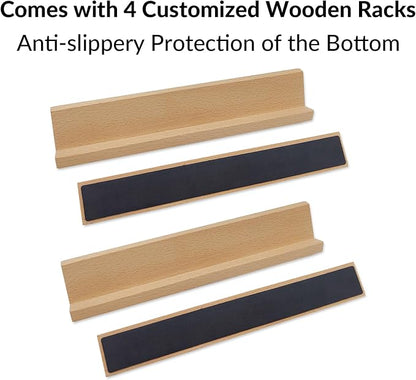 Dominos Set for Adults with 4 Wooden Racks, Double 6 Dominoes Game Set with 28 - Image 6