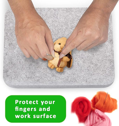 FCENDS Needle Felting Pad, 100% Natural Wool, Thick and Firm Felt Base - Image 4