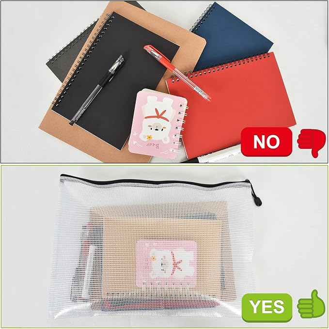 Vuzvuv 22Pcs A3 Size-16.9"x 12" Large Mesh Zipper Pouch - Image 5