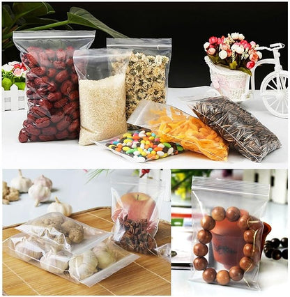 Small Plastic Bags for Jewelry 300pcs 3 Assorted Sizes Clear Zipper Baggies - Image 6