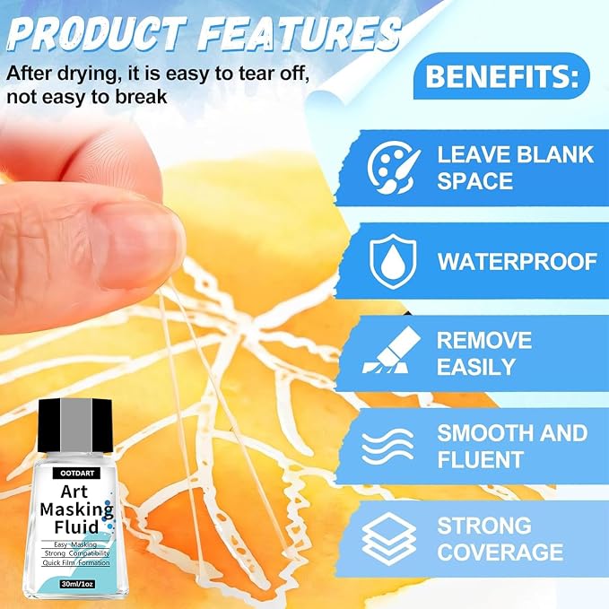 Watercolor Masking Fluid, Liquid Masking - Image 4