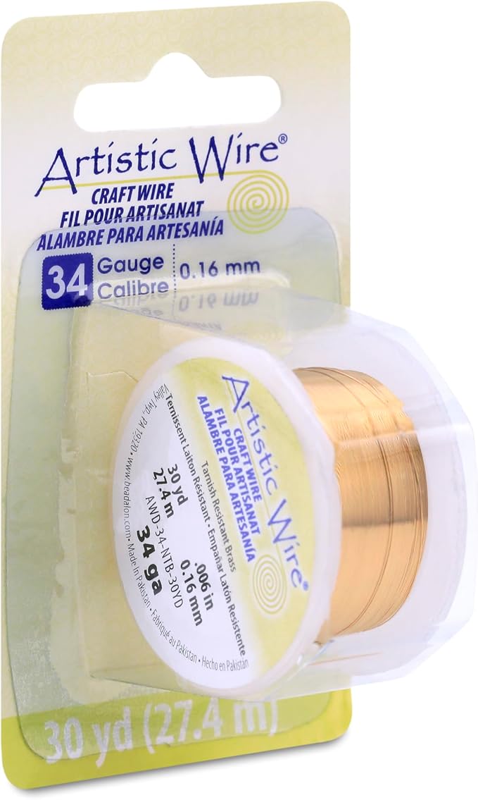 Artistic Wire 34 Gauge Tarnish Resistant Brass Craft Jewelry Wrapping Wire by Unknown