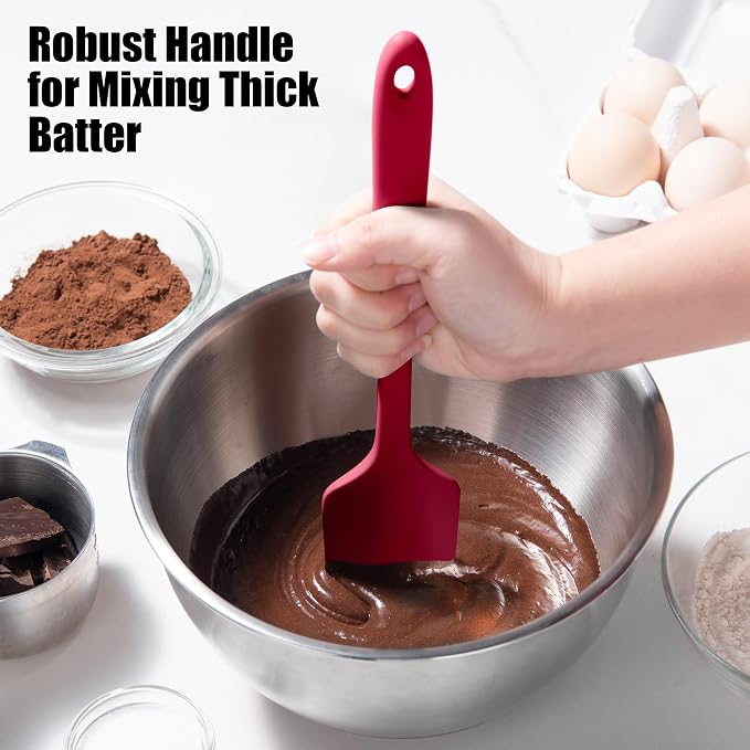 600°F Heat Resistant Silicone Spatula, Doosu High Temp Flexible Kitchen Rubber - Image 5