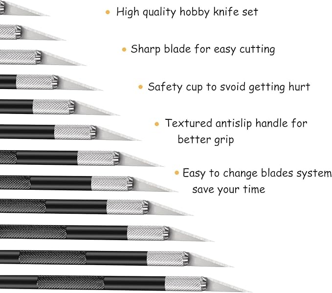 15 Pack Exacto Knife Set, Hobby Knife, Back to School Supplies Craft Knifes Kit - Image 3