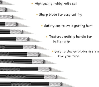 15 Pack Exacto Knife Set, Hobby Knife, Back to School Supplies Craft Knifes Kit - Image 3