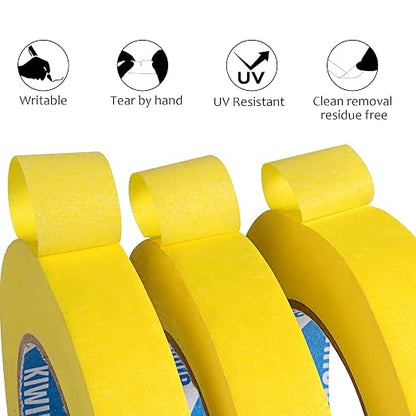 Yellow Painter's Tape, 1 inch x 60 Yards - Image 2